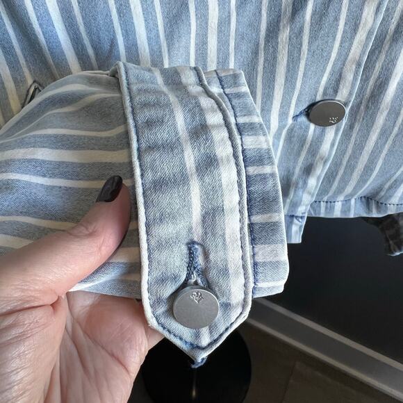 DG2 by Diane Gilman Virtual Stretch Striped Denim Peacoat Size XS - Picture 4 of 8